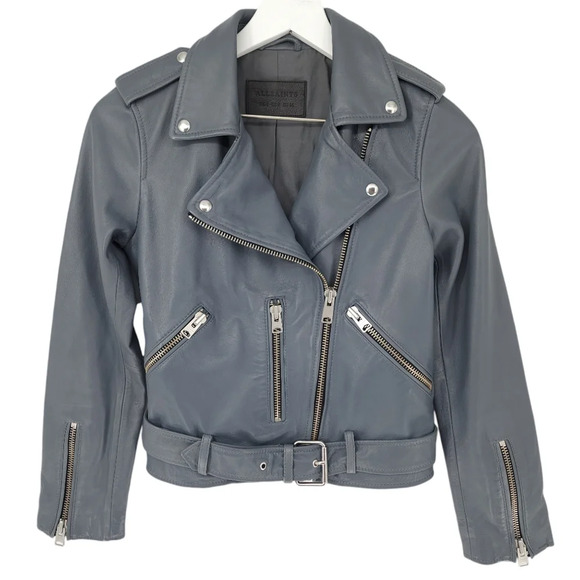 All Saints Balfern Biker Moto Jacket - Picture 2 of 12